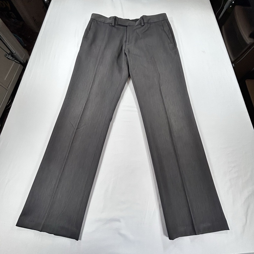 Kennethh Cole Reaction Premium Men's Gray Plaid Suit Pants 34x30 Trousers Office